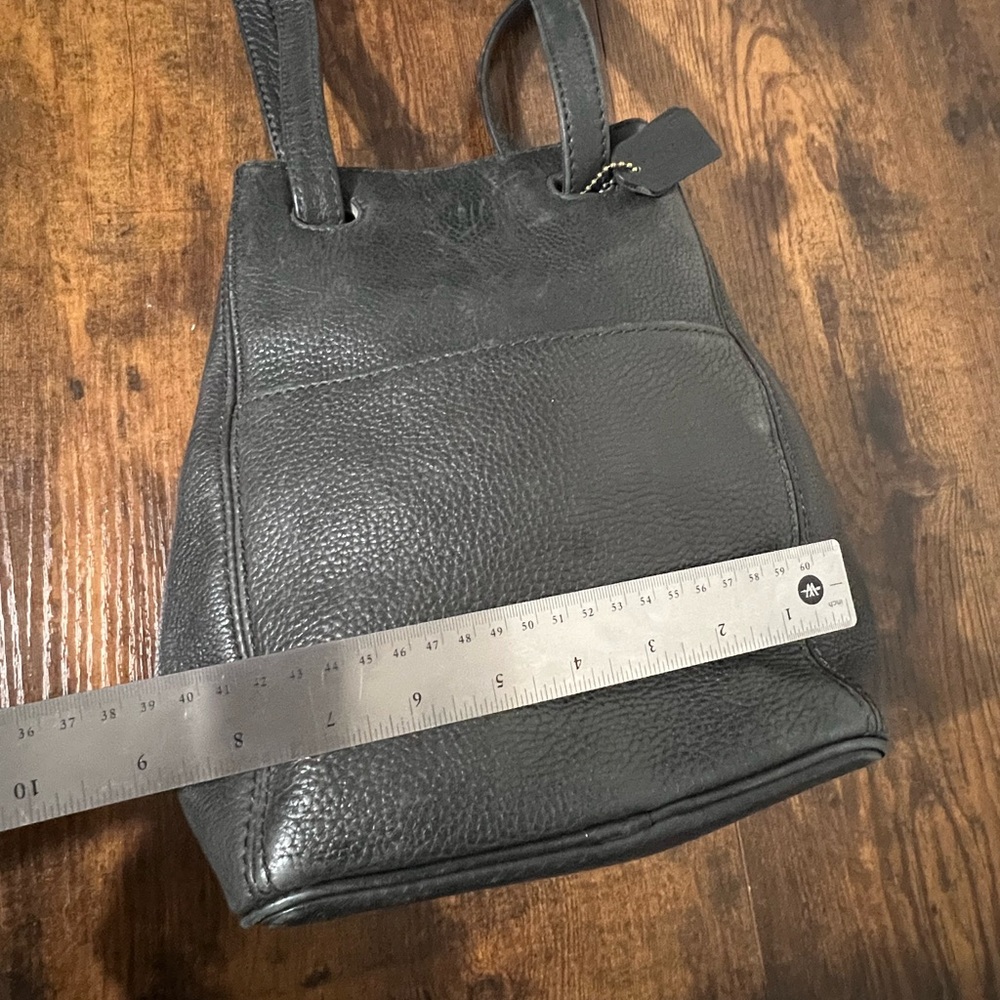 Rare Coach Black Leather Hobo Bag made in Italy - Picture 6 of 11